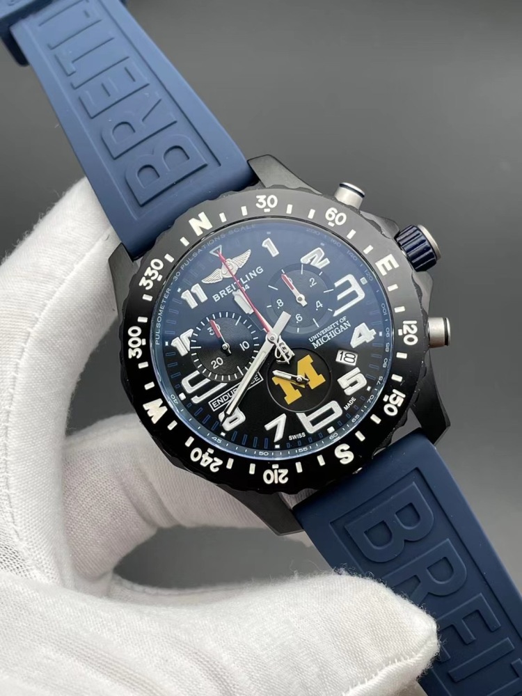 Men's Quartz Watch Chronograph 904L Stainless Steel 46mm- BR 174