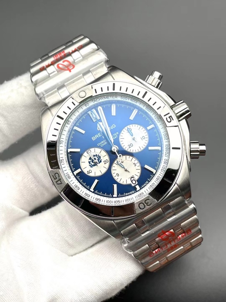 Men's Quartz Watch Chronograph 904L Stainless Steel 46mm- BR 176