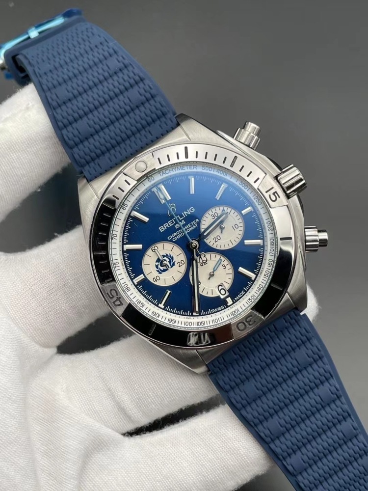 Men's Quartz Watch Chronograph 904L Stainless Steel 46mm- BR 177