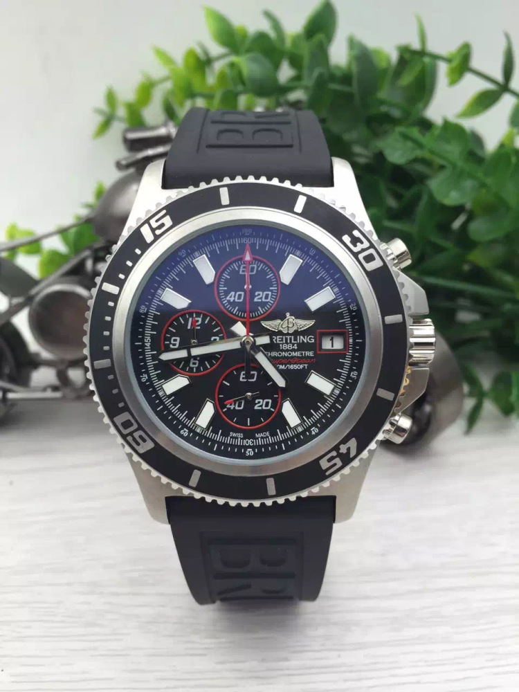 Men's Quartz Watch Chronograph 904L Stainless Steel 46mm- BR 155
