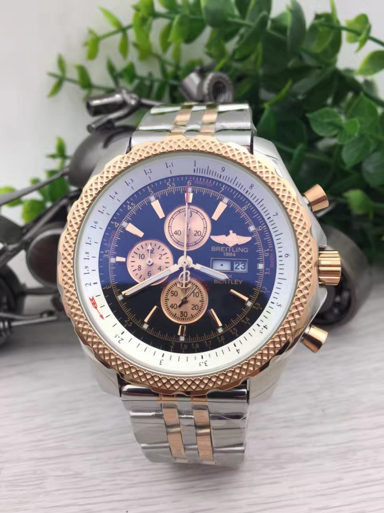Men's Quartz Watch Chronograph 904L Stainless Steel 46mm- BR 156