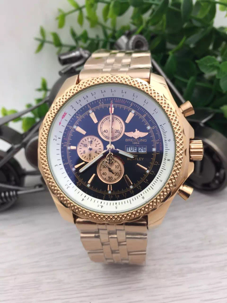 Men's Quartz Watch Chronograph 904L Stainless Steel 46mm- BR 157