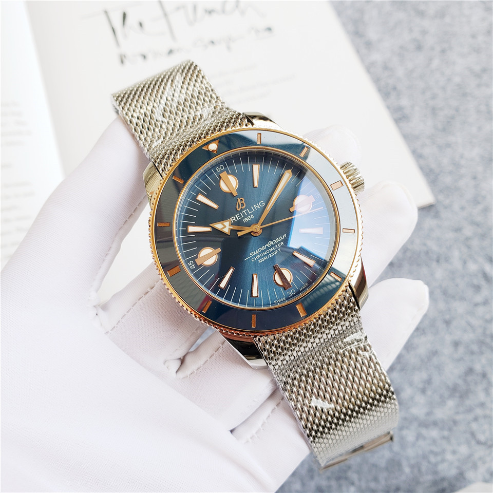 Men's Automatic Mechanical Watch 904L Stainless Steel 46mm- BR 45