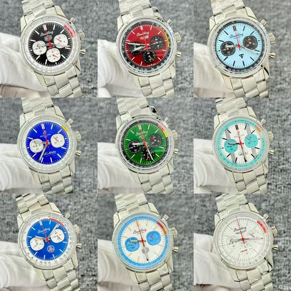 Men's Quartz Watch Chronograph 904L Stainless Steel 43mm- BR 217