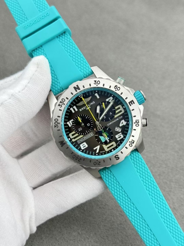 Men's Quartz Watch Chronograph 904L Stainless Steel 46mm- BR 208