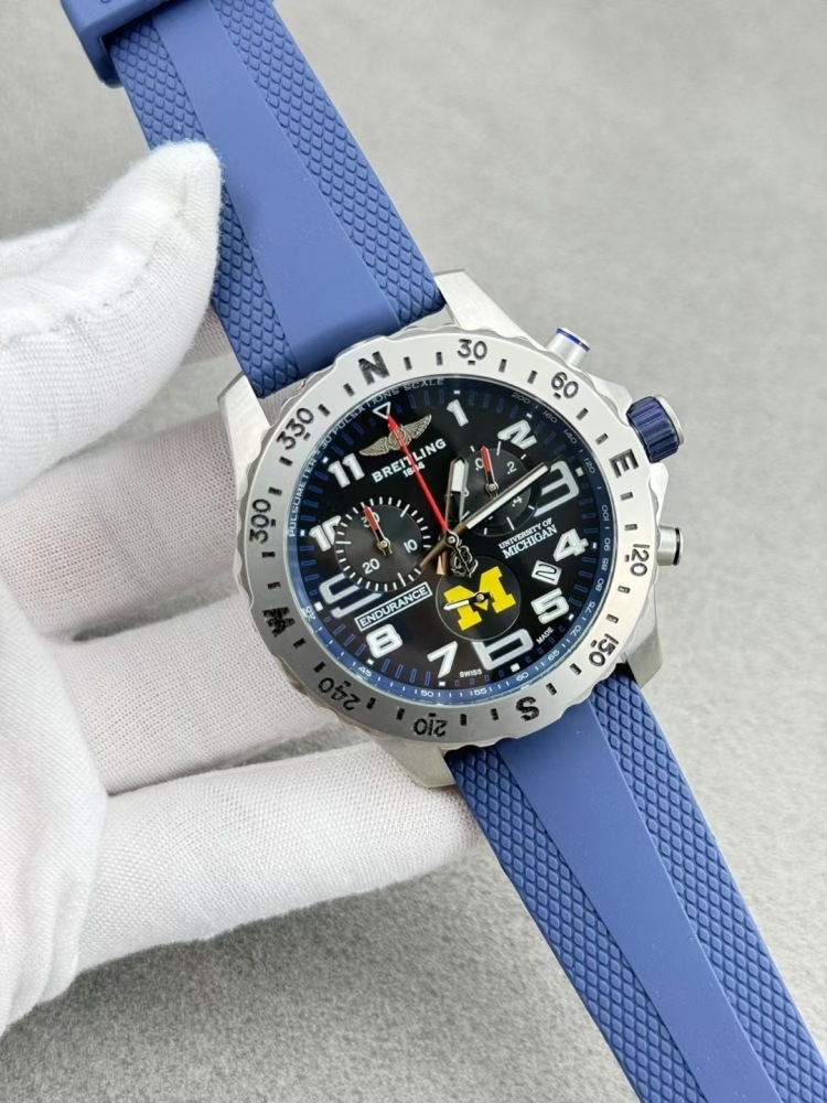 Men's Quartz Watch Chronograph 904L Stainless Steel 46mm- BR 208