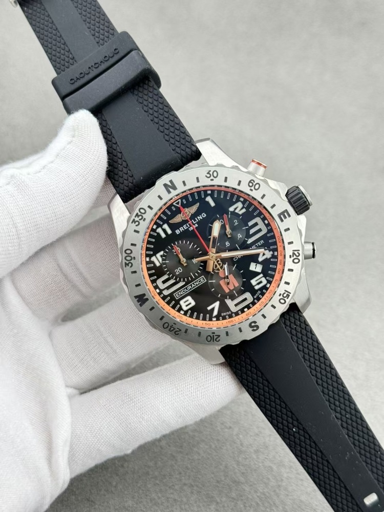 Men's Quartz Watch Chronograph 904L Stainless Steel 46mm- BR 208