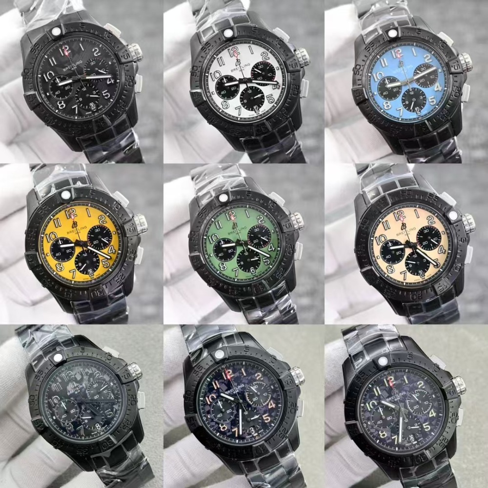 Men's Quartz Watch Chronograph 904L Stainless Steel 43mm- BR 215