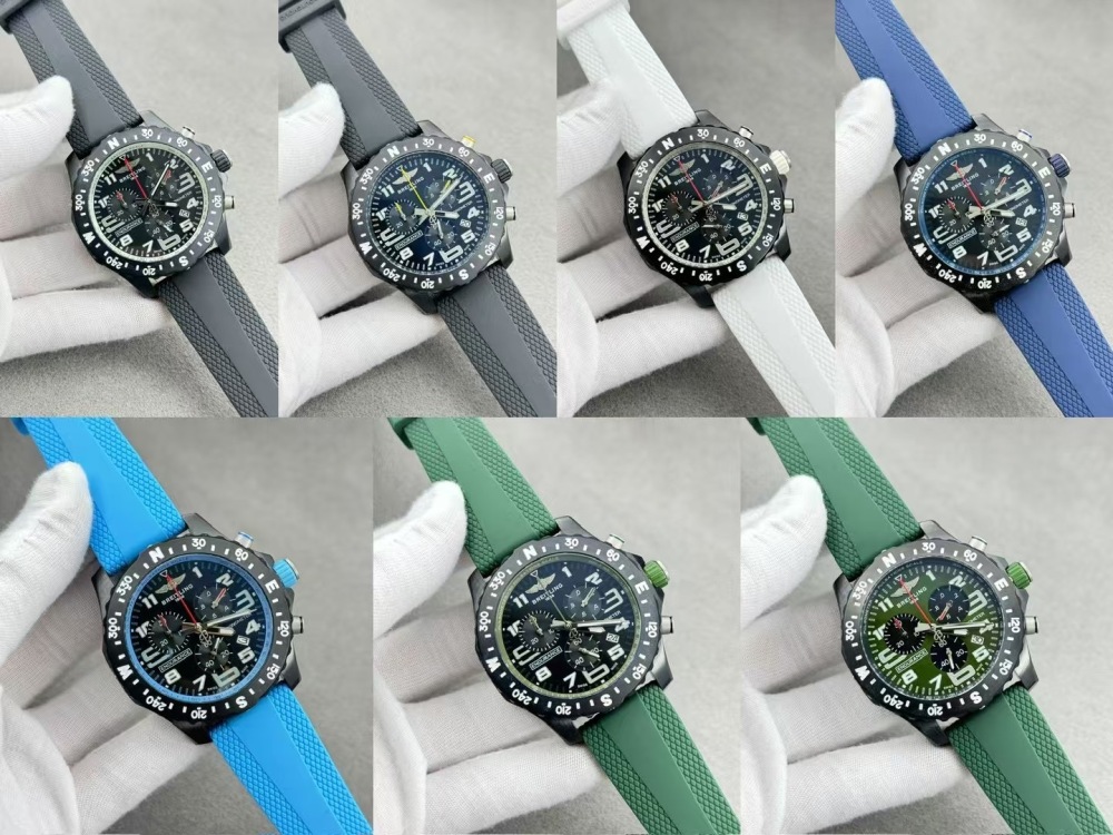 Men's Quartz Watch Chronograph 904L Stainless Steel 46mm- BR 208