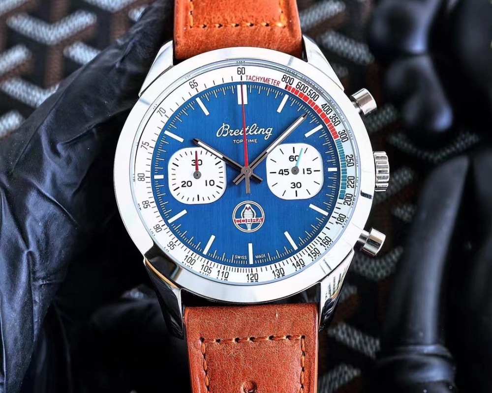 Men's Quartz Watch Chronograph 904L Stainless Steel 43mm- BR 184