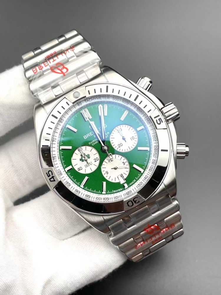 Men's Quartz Watch Chronograph 904L Stainless Steel 46mm- BR 176