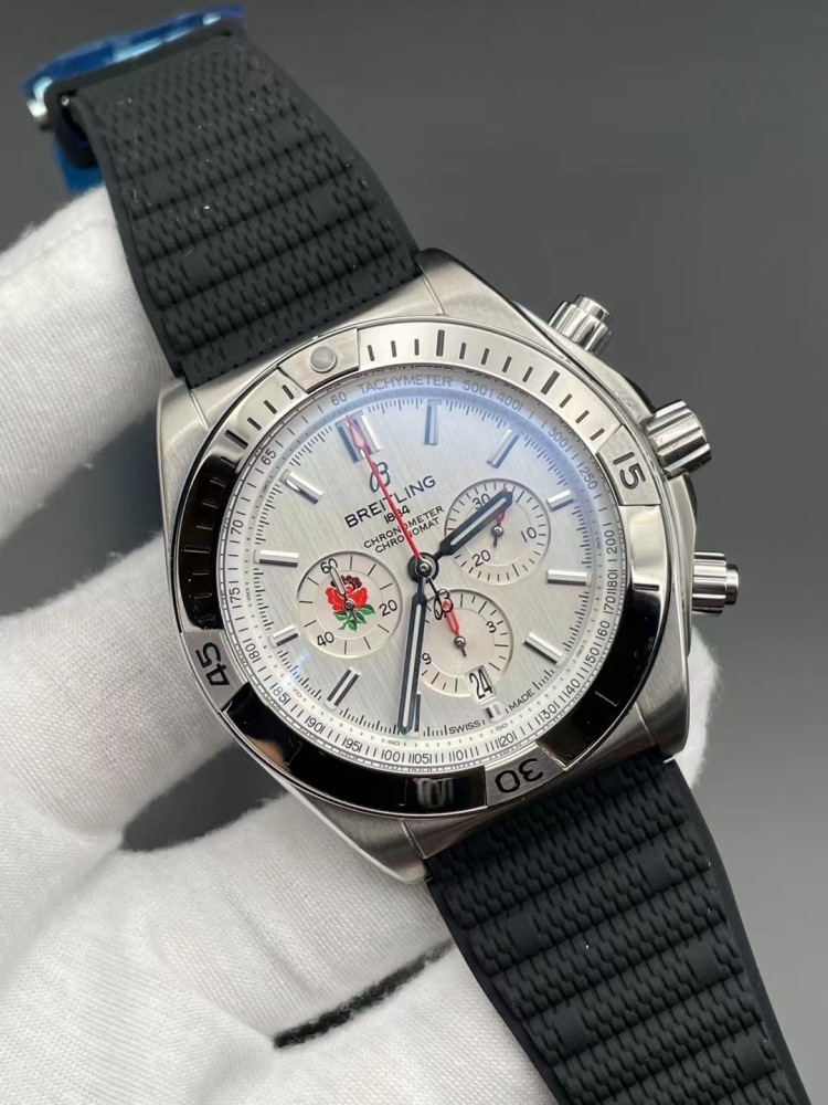 Men's Quartz Watch Chronograph 904L Stainless Steel 46mm- BR 177