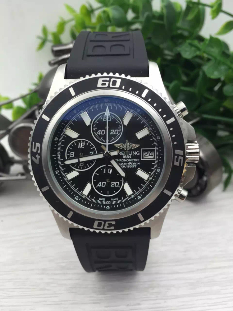 Men's Quartz Watch Chronograph 904L Stainless Steel 46mm- BR 155