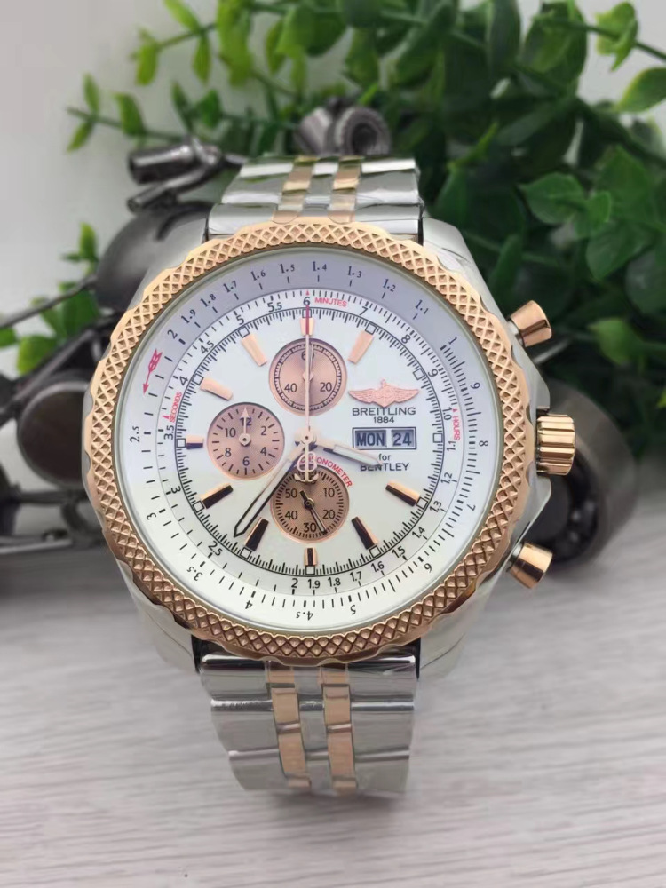 Men's Quartz Watch Chronograph 904L Stainless Steel 46mm- BR 156