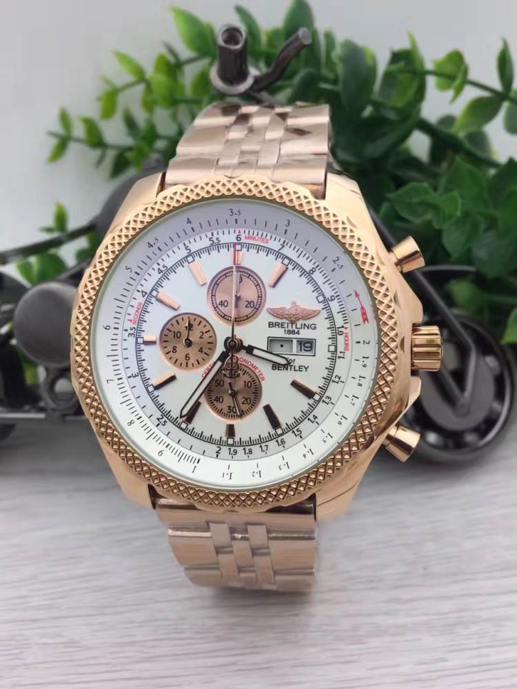 Men's Quartz Watch Chronograph 904L Stainless Steel 46mm- BR 157