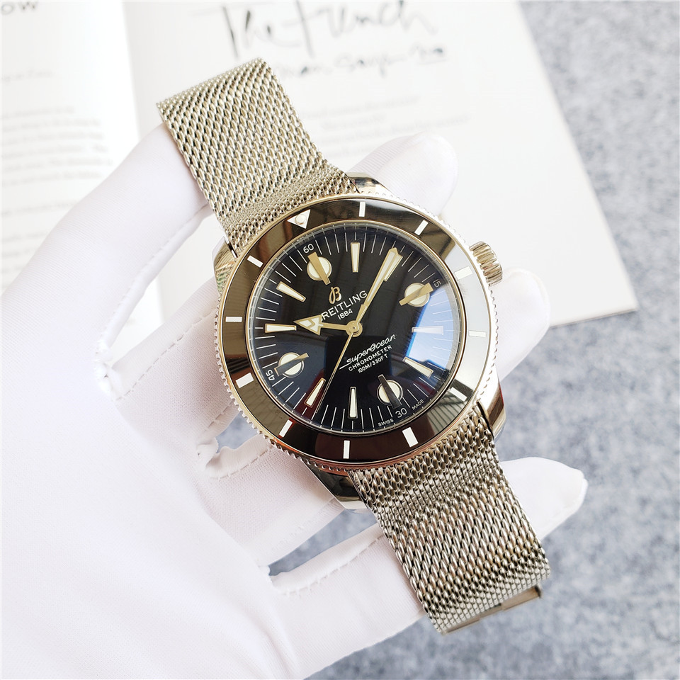 Men's Automatic Mechanical Watch 904L Stainless Steel 46mm- BR 45