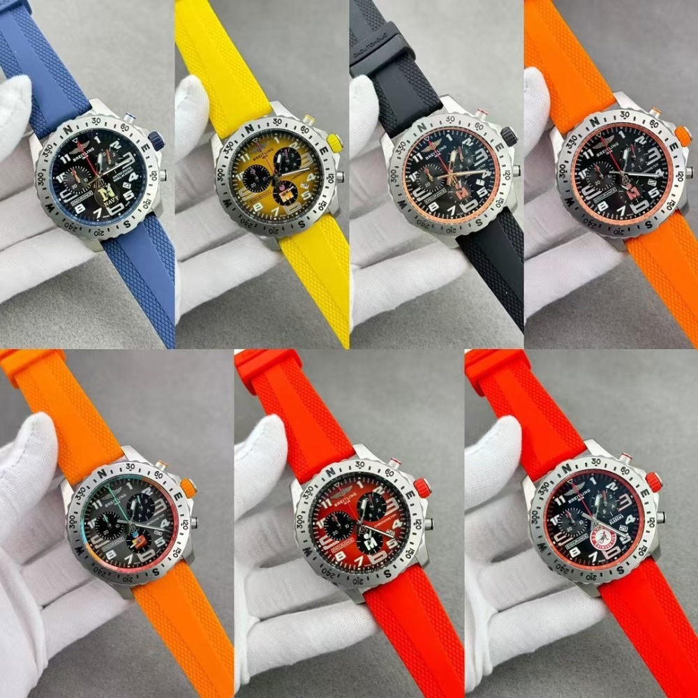 Men's Quartz Watch Chronograph 904L Stainless Steel 46mm- BR 208
