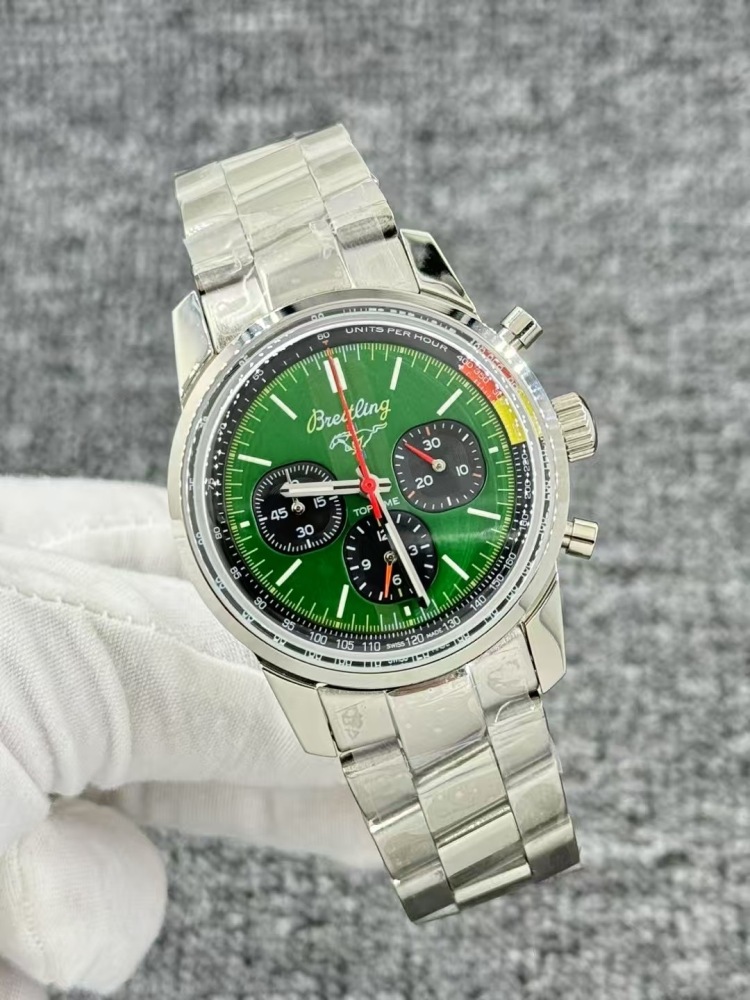 Men's Quartz Watch Chronograph 904L Stainless Steel 43mm- BR 217