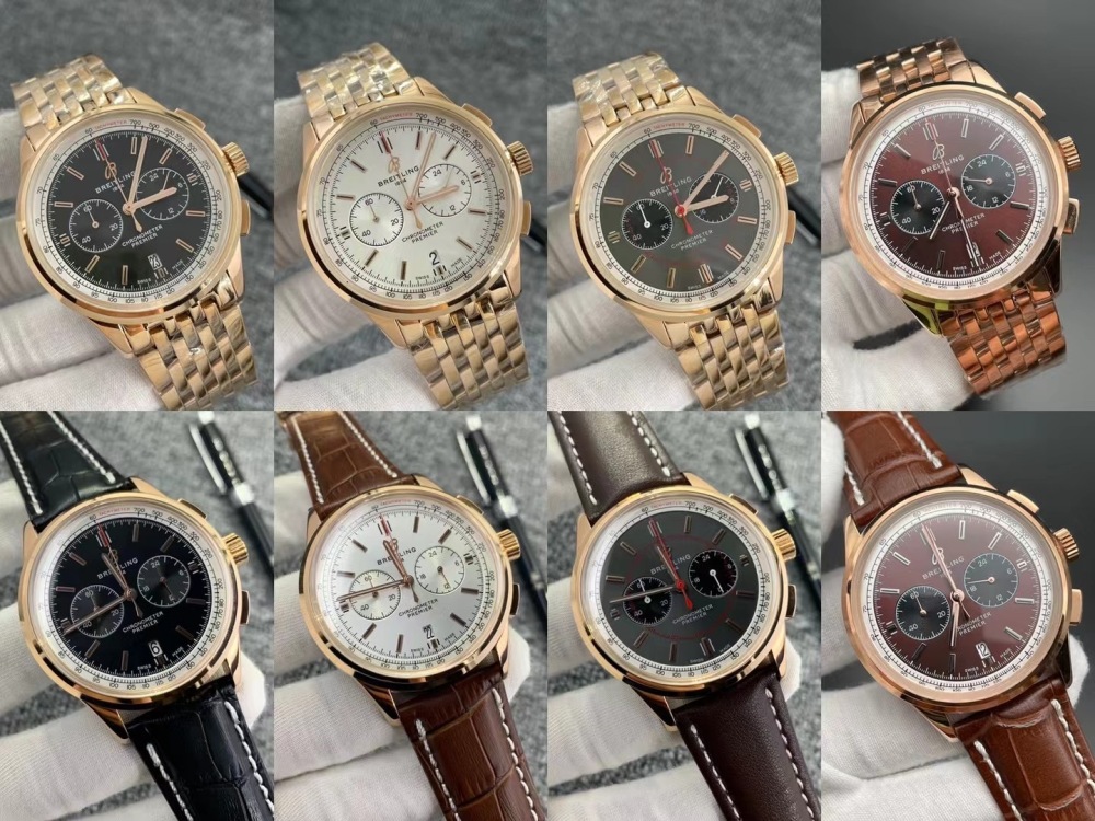 Men's Quartz Watch Chronograph 904L Stainless Steel 46mm- BR 183