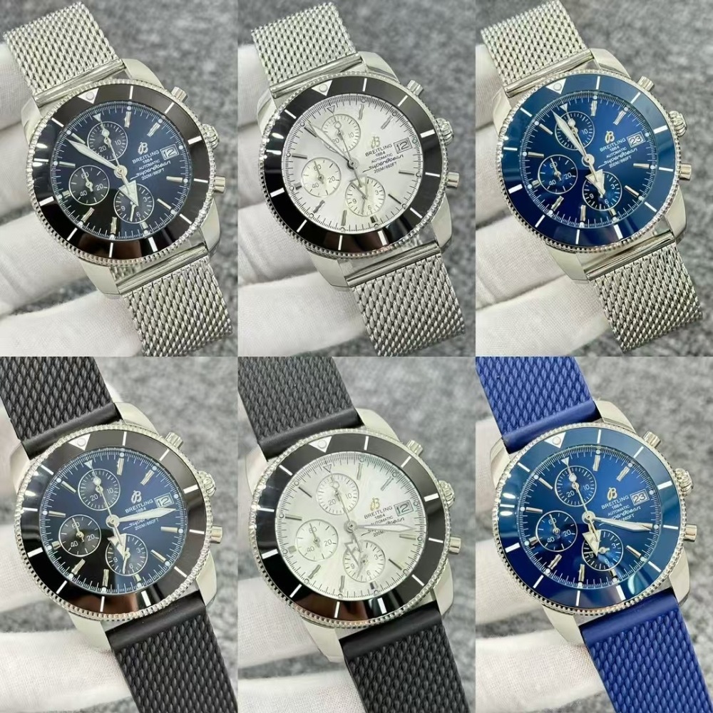 Men's Quartz Watch Chronograph 904L Stainless Steel 43mm- BR 227