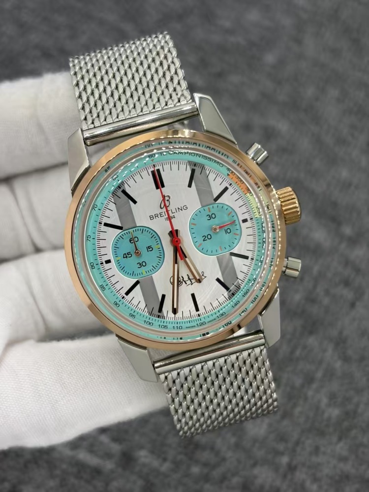 Men's Quartz Watch Chronograph 904L Stainless Steel 43mm- BR 217