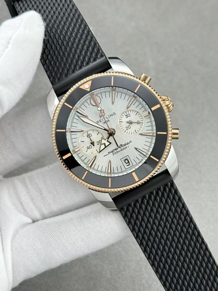 Men's Quartz Watch Chronograph 904L Stainless Steel 43mm- BR 221