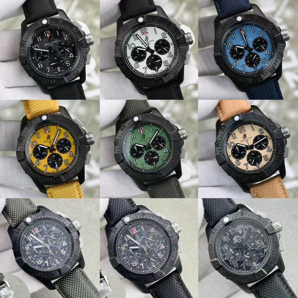 Men's Quartz Watch Chronograph 904L Stainless Steel 43mm- BR 215