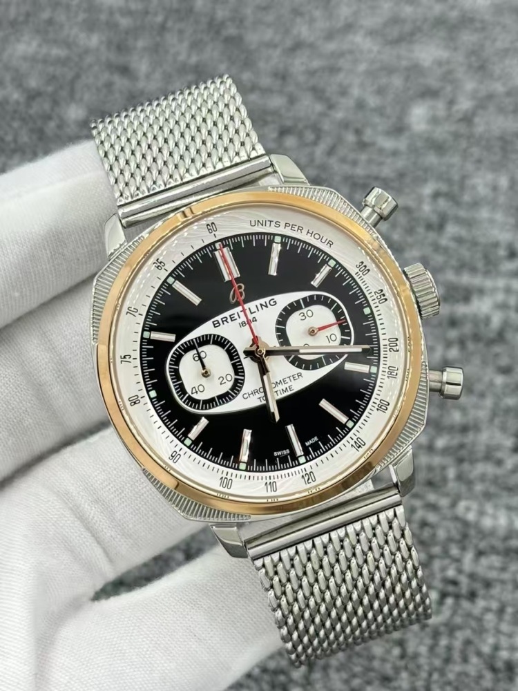 Men's Quartz Watch Chronograph 904L Stainless Steel 43mm- BR 216