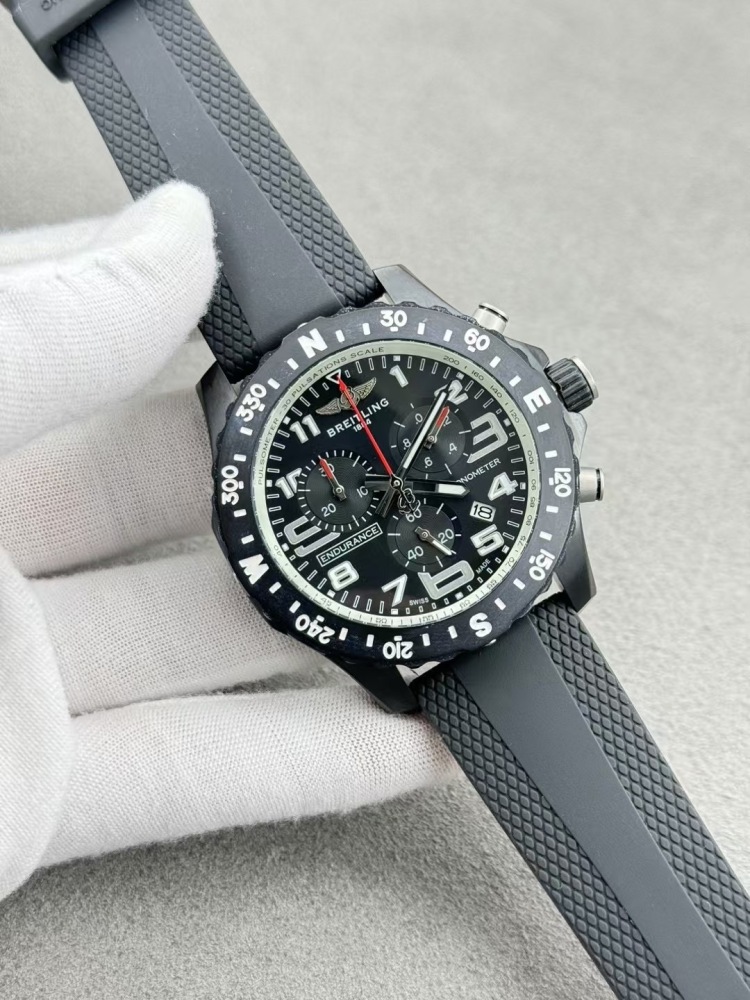 Men's Quartz Watch Chronograph 904L Stainless Steel 46mm- BR 208
