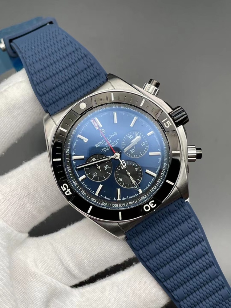 Men's Quartz Watch Chronograph 904L Stainless Steel 46mm- BR 180