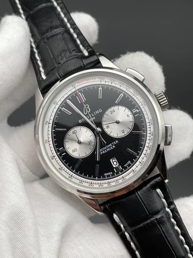 Men's Quartz Watch Chronograph 904L Stainless Steel 46mm- BR 183