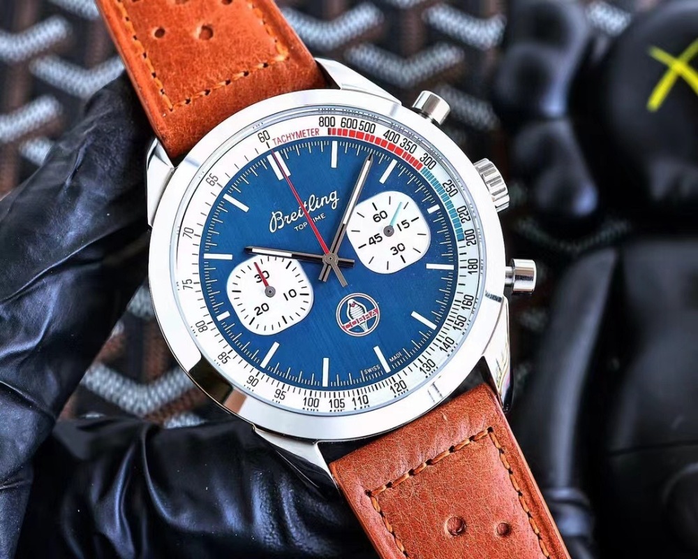Men's Quartz Watch Chronograph 904L Stainless Steel 43mm- BR 184