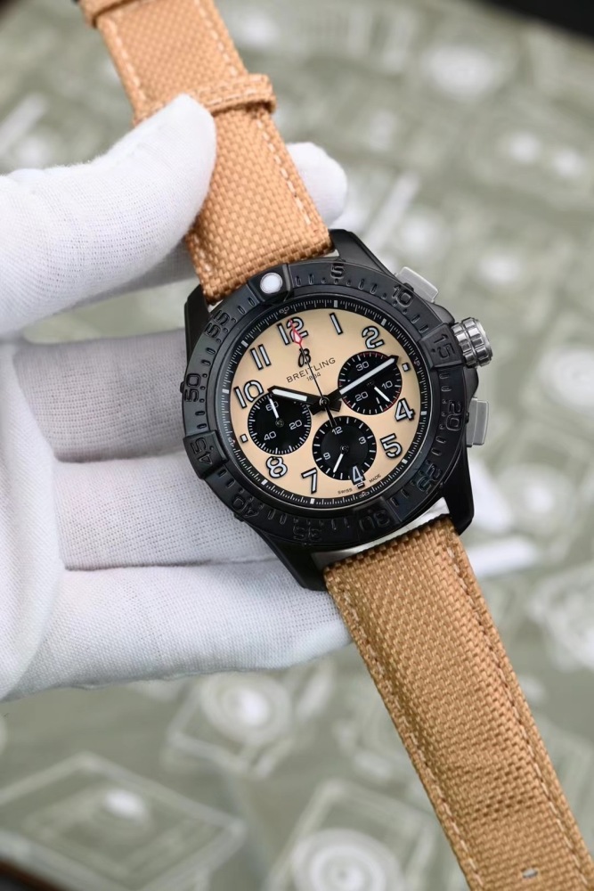 Men's Quartz Watch Chronograph 904L Stainless Steel 45mm- BR 196