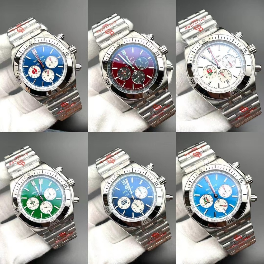 Men's Quartz Watch Chronograph 904L Stainless Steel 46mm- BR 176
