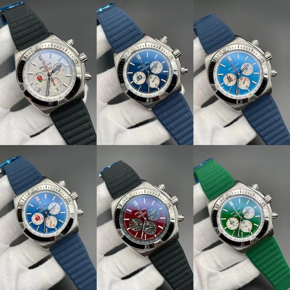 Men's Quartz Watch Chronograph 904L Stainless Steel 46mm- BR 177