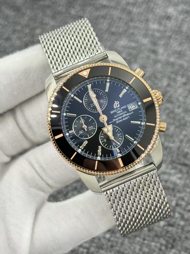Men's Quartz Watch Chronograph 904L Stainless Steel 43mm- BR 227