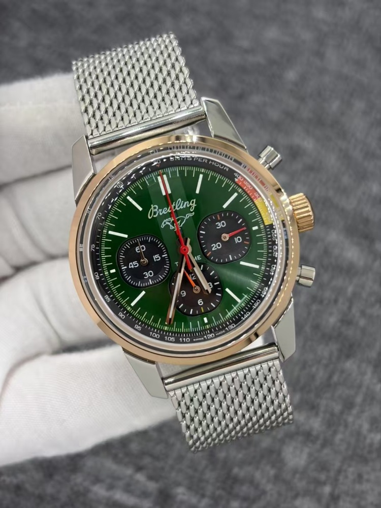 Men's Quartz Watch Chronograph 904L Stainless Steel 43mm- BR 217