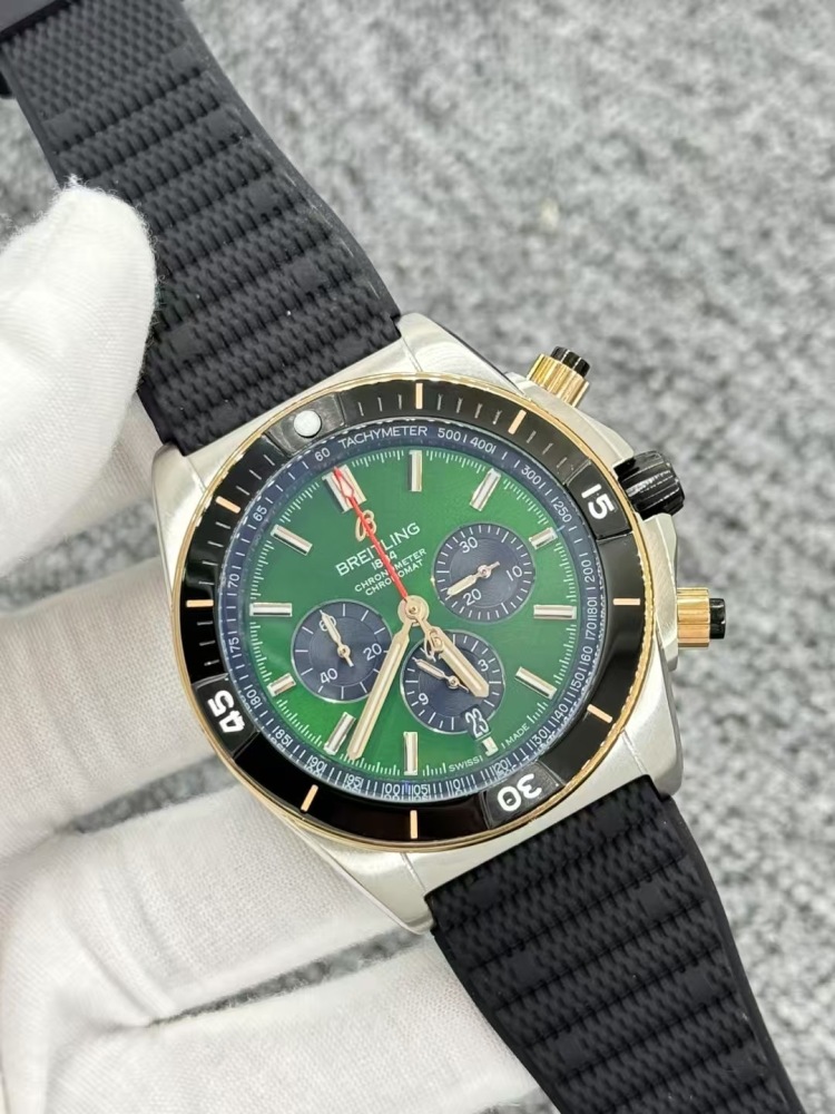 Men's Quartz Watch Chronograph 904L Stainless Steel 46mm- BR 223