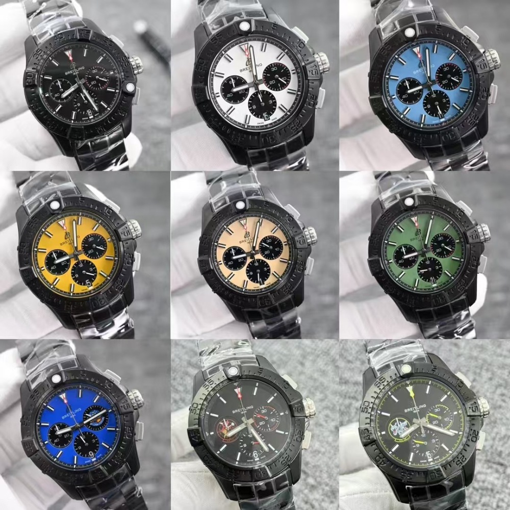 Men's Quartz Watch Chronograph 904L Stainless Steel 43mm- BR 215