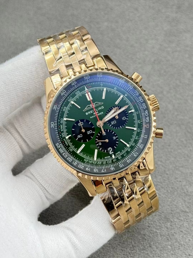 Men's Quartz Watch Chronograph 904L Stainless Steel 46mm- BR 203