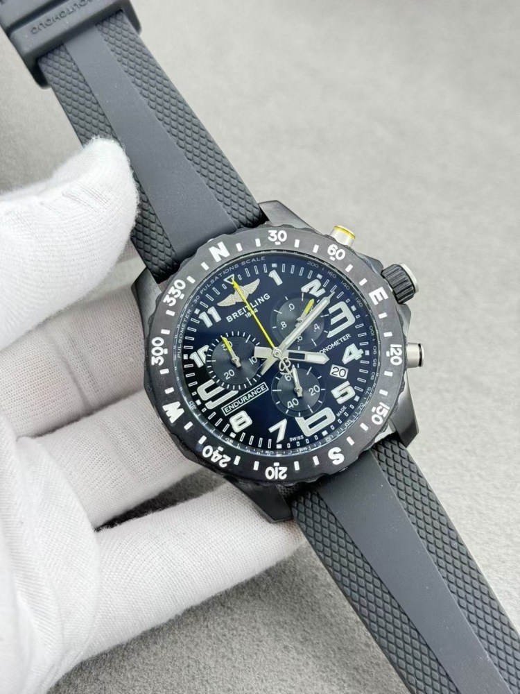 Men's Quartz Watch Chronograph 904L Stainless Steel 46mm- BR 208