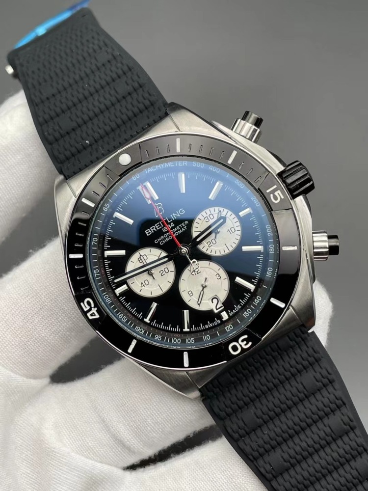 Men's Quartz Watch Chronograph 904L Stainless Steel 46mm- BR 180