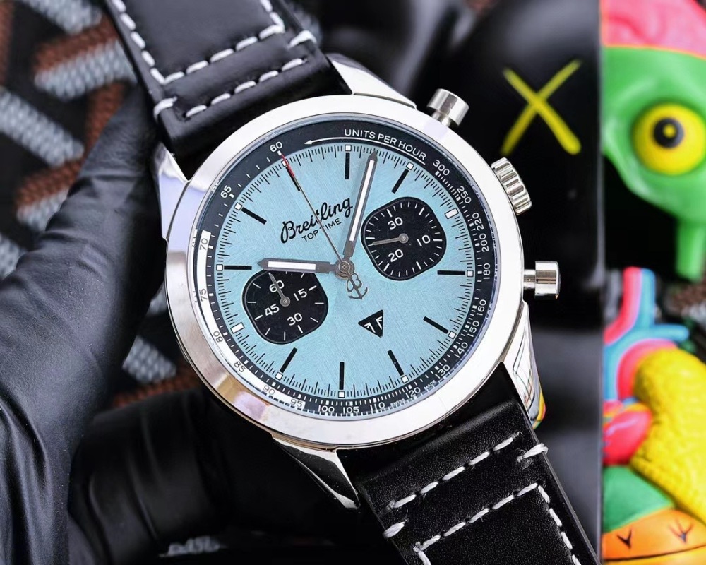 Men's Quartz Watch Chronograph 904L Stainless Steel 43mm- BR 184