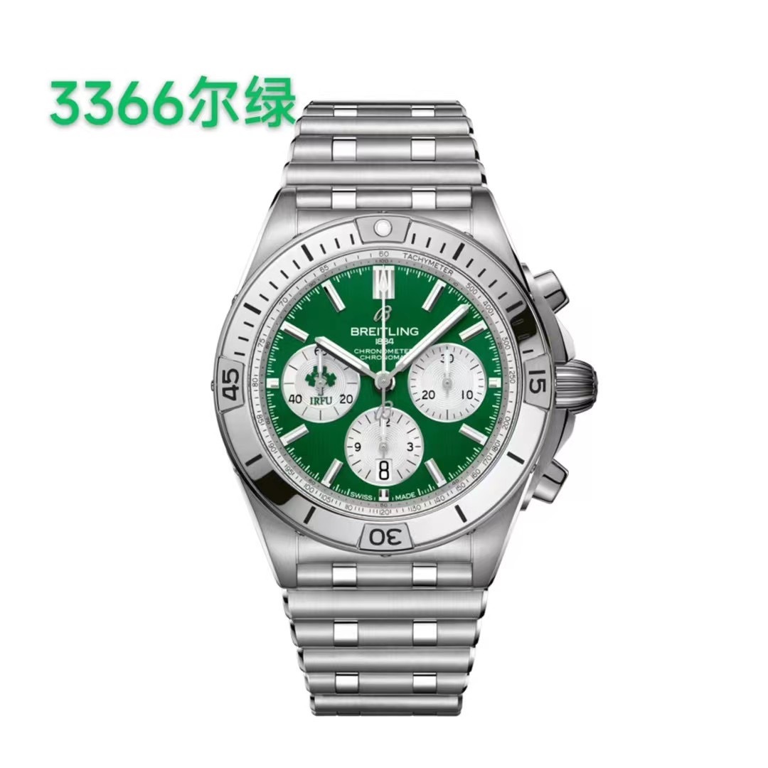 Men's Quartz Watch Chronograph 904L Stainless Steel 46mm- BR 176