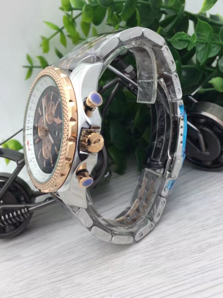 Men's Quartz Watch Chronograph 904L Stainless Steel 46mm- BR 156