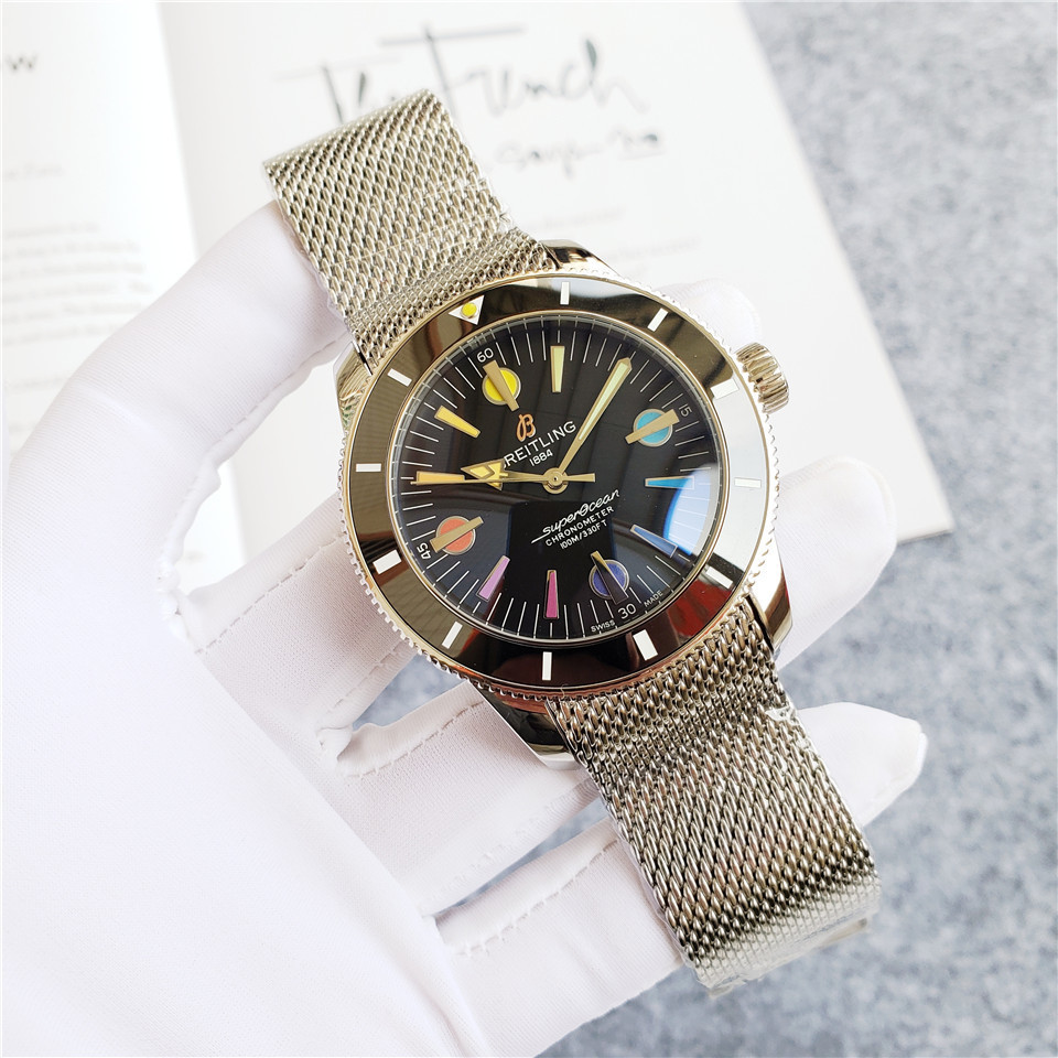 Men's Automatic Mechanical Watch 904L Stainless Steel 46mm- BR 45