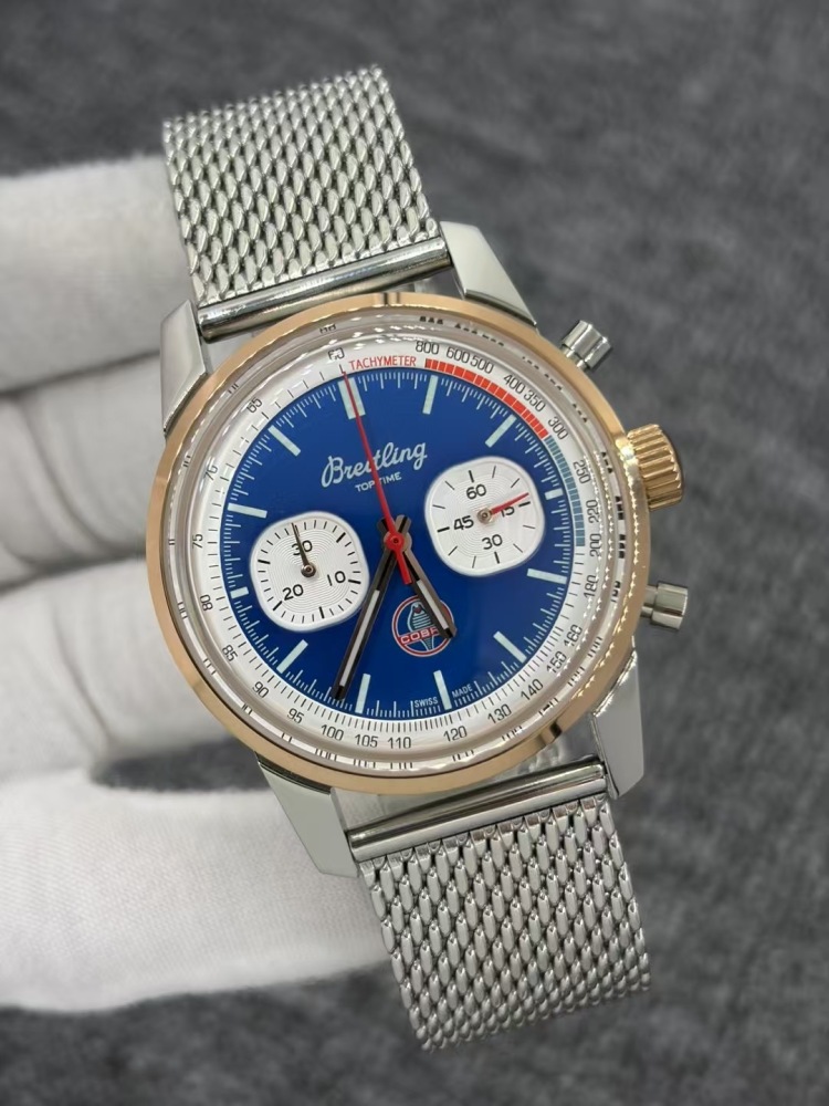 Men's Quartz Watch Chronograph 904L Stainless Steel 43mm- BR 217