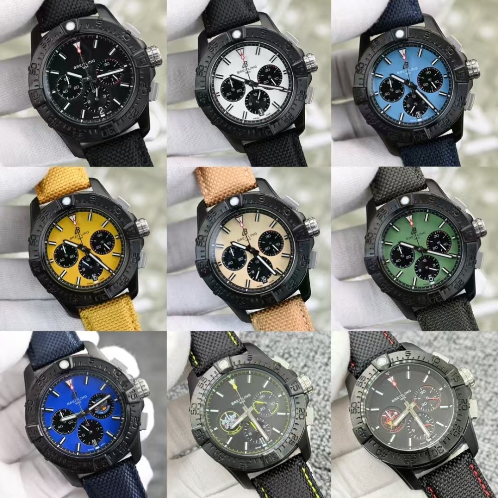 Men's Quartz Watch Chronograph 904L Stainless Steel 43mm- BR 215