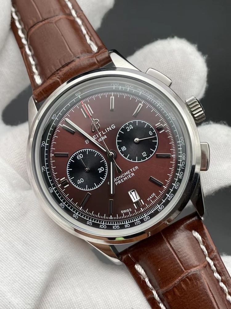 Men's Quartz Watch Chronograph 904L Stainless Steel 46mm- BR 183