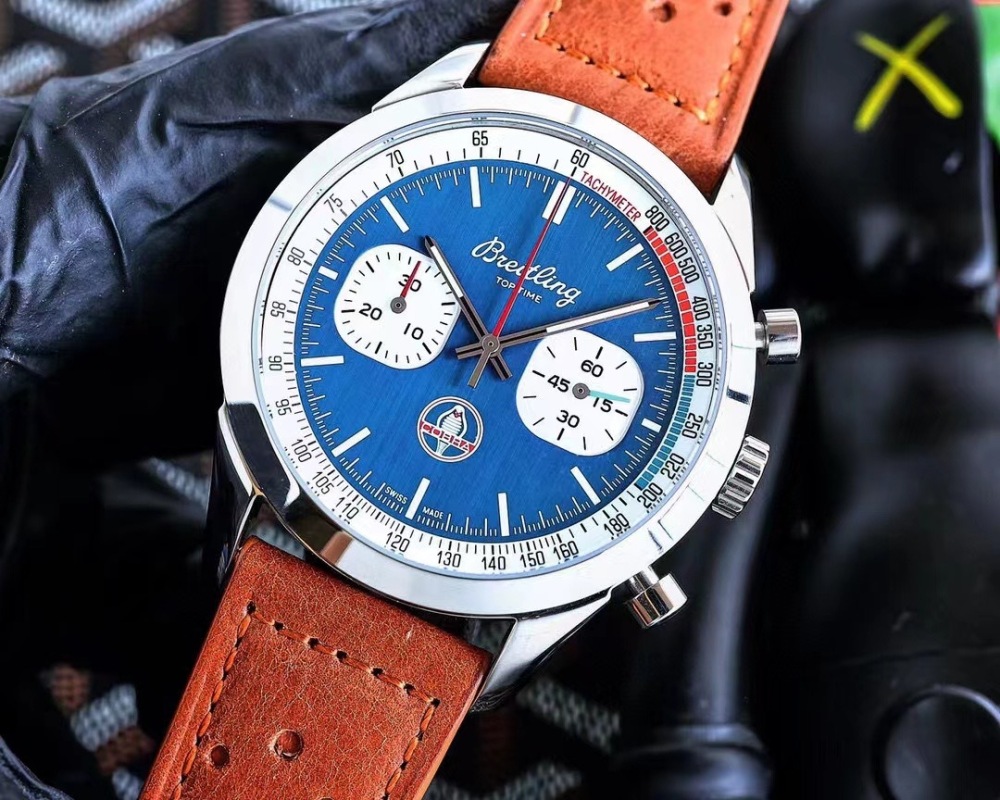 Men's Quartz Watch Chronograph 904L Stainless Steel 43mm- BR 184